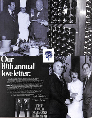 "The Four Seasons: A History of America's Premier Restaurant" 1999 MARIANI, John, VON BIDDER, Alex [inscribed on half-title page]