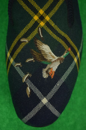 "Rugby Ralph Lauren Tartan Plaid Duck Huntsman Embroidered Slippers" Sz: 12" (US)/ 11"(UK) (SOLD)