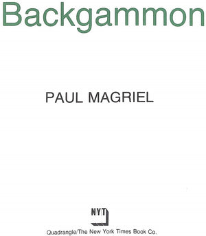 "Backgammon" 1976 MAGRIEL, Paul (INSCRIBED) (SOLD)