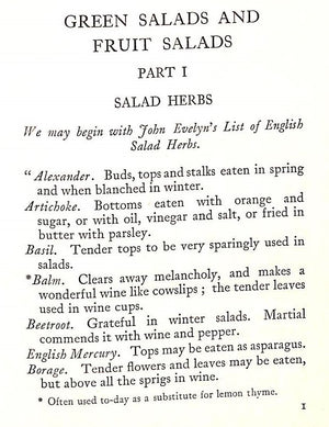 "Green Salads and Fruit Salads" 1925 LEYEL, Mrs. C.F.