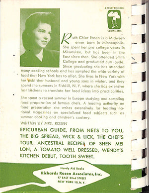 "The Terrace Chef: Richard Rosen's Festive Barbecue Recipes" 1952 ROSEN, Richard