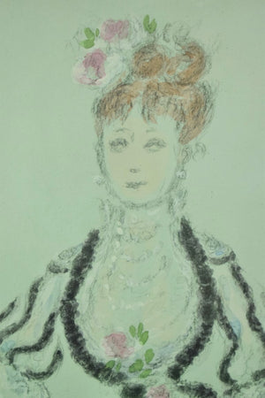 "Theatrical Lady In Costume" Watercolour by Oliver Messel (SOLD)