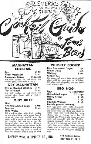 "Cocktail Guide By James Beard" 1950