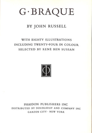 "G. Braque" 1959 RUSSELL, John