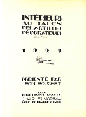 "Interieurs Au Salon Des Artistes Decorateurs" 1929 BOUCHET, Leon
