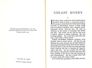 "Uneasy Money" 1947 WODEHOUSE, P.G.