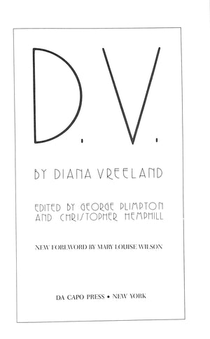 "D.V." 1997 VREELAND, Diana