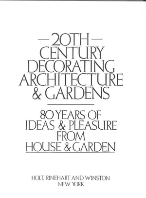 "20th Century Decorating Architecture & Gardens" 1978 POOL, Mary Jane