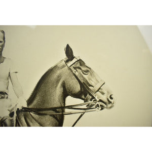 Palm Beach Polo Charcoal c1951 Drawing By Jack Lorraine