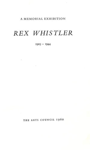 "Rex Whistler 1905-1944: A Memorial Exhibition" 1960