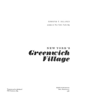 "New York's Greenwich Village" 1967 DELANEY, Edmund T.