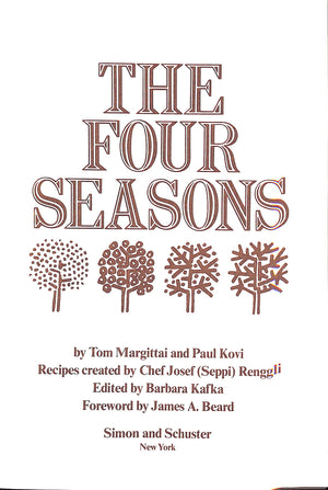 "The Four Seasons: 250 Original Recipes" 1980 MARGITTAI. Tom, KOVI, Paul