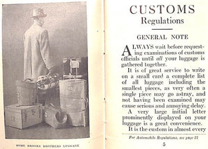 Brooks Brothers Customs Regulations A Companion Book "Going To Europe" 1911