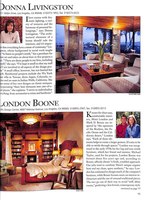 Architectural Digest Today's Designers Legendary Design - January 2002
