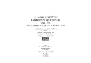 "Humphry Repton Landscape Gardener 1752-1818" 1982 CARTER, George, GOODE, Patrick, LAURIE, Kedrun