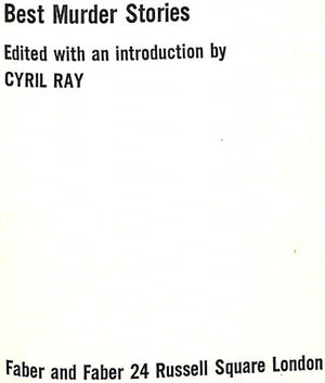 "Best Murder Stories" 1965 RAY, Cyril
