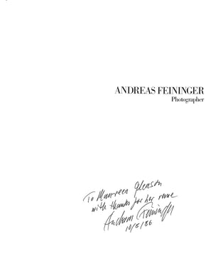 "Andreas Feininger Photographer" 1986 FEININGER, Andreas