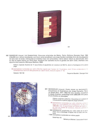 D'une Bibliothèque L'autre Importants Livres Illustrés Modernes - Loudmer Paris Hôtel Drouot 1-2.12.1995