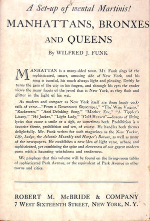 "Manhattans Bronxes And Queens" 1931 FUNK, Wilfred J.