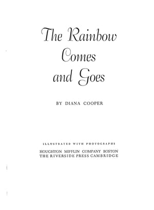 "The Rainbow Comes And Goes" 1958 COOPER, Diana
