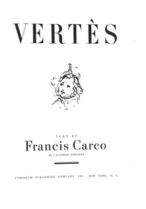 "Vertes" 1946 CARCO, Francis [text by]