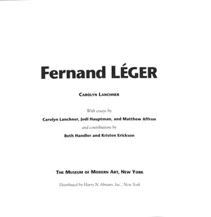 "Fernand Leger" 1998 LANCHNER, Carolyn