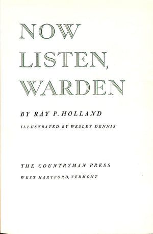 "Now Listen, Warden" 1946 HOLLAND, Ray P.
