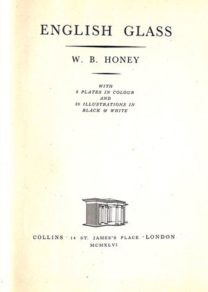 "English Glass" 1946 HONEY, W.B.