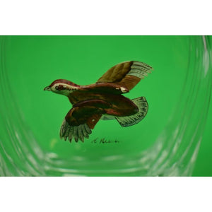 Hand-Painted Mallard & Quail By H Martin Glass Decanters Ex-C.Z. Guest Estate