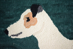 Jack Russell Hand-Hooked Area Rug (SOLD)
