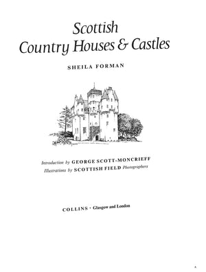 "Scottish Country Houses & Castles" 1967 FORMAN, Sheila
