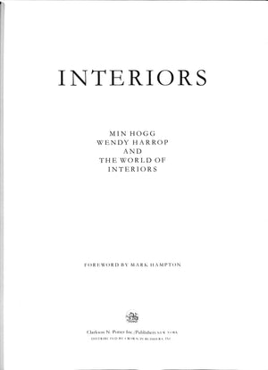 "Interiors" 1988 HOGG, Min and HARROP, Wendy