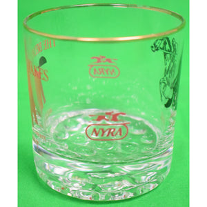 "Set x 2 NYRA 1983 Belmont Stakes & The Turf Classic Old-Fashioned Glasses" (SOLD)