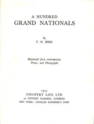 "A Hundred Grand Nationals" 1937 BIRD, T.H.