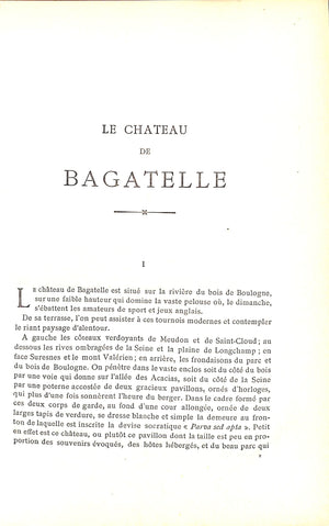 "Le Chateau De Bagatelle" FOULARD, Charles