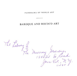 "Baroque And Rococo Art" 1969 ANDERSEN, Liselotte [text by]