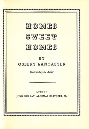 "Home Sweet Homes" 1953 LANCASTER, Osbert