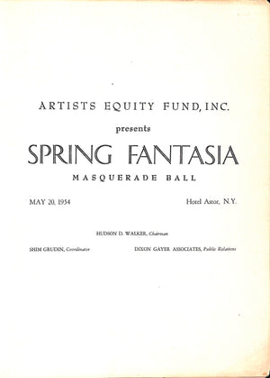 "IMPROVISATIONS 1954 : Artists Equity Spring Fantasia Masquerade Ball" GOODMAN, Bertram [editor and art director]