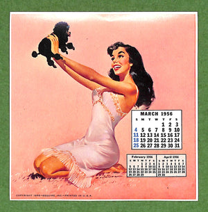 Calendrier calendar kalender calendario ESQUIRE 1956 pin-up pinup