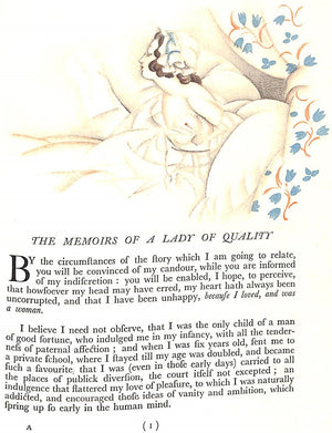"The Memoirs Of A Lady Of Quality Being Lady Vane's Memoirs" 1925