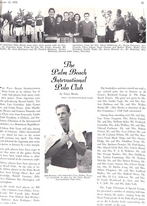 Palm Beach Life Society's International Magazine: February 12, 1958