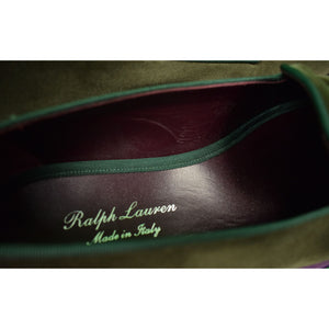 "Ralph Lauren Purple Label Collis Taupe Velvet Jockey Slippers" Sz 10 D (SOLD)