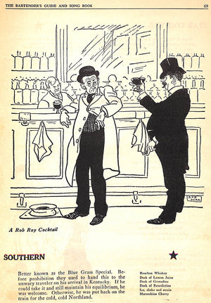 "The Home Bartender's Guide And Song Book" 1930 ROE, Charlie & SCHWENCK, Jim