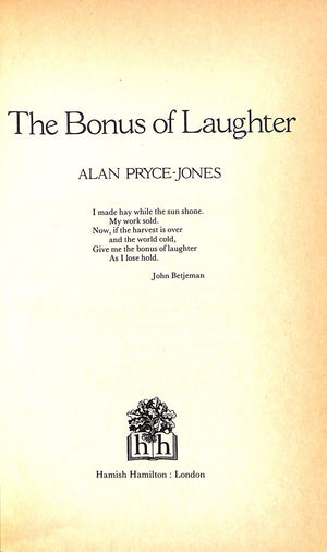 "The Bonus Of Laughter" 1987 PRYCE-JONES, Alan