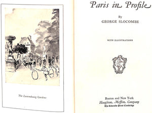 "Paris In Profile: A Book For The Sophisticated" 1929 SLOCOMBE, George
