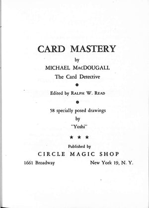 "Card Mastery" 1944 MACDOUGALL, Michael