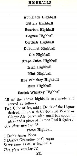"The Official Mixer's Manual" 1940 DUFFY, Patrick Gavin