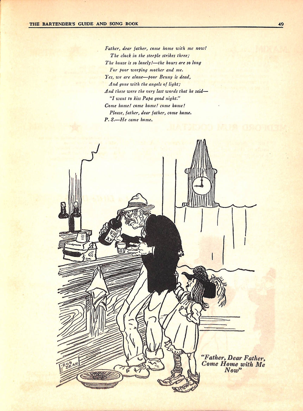 "The Home Bartender's Guide And Song Book" 1930 ROE, Charlie & SCHWENC
