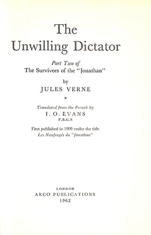 "The Unwilling Dictator" 1962 VERNE, Jules (SOLD)