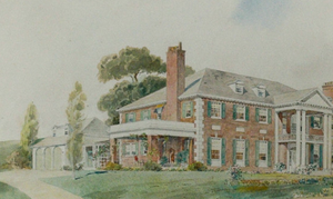 Original Watercolor "Clarence Birdseye Estate" in Gloucester, MA.